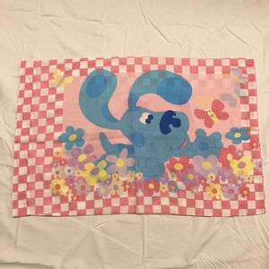 2000 Blues  Clues Pillowcase Dan River Pink Flower Standard Pillow Case